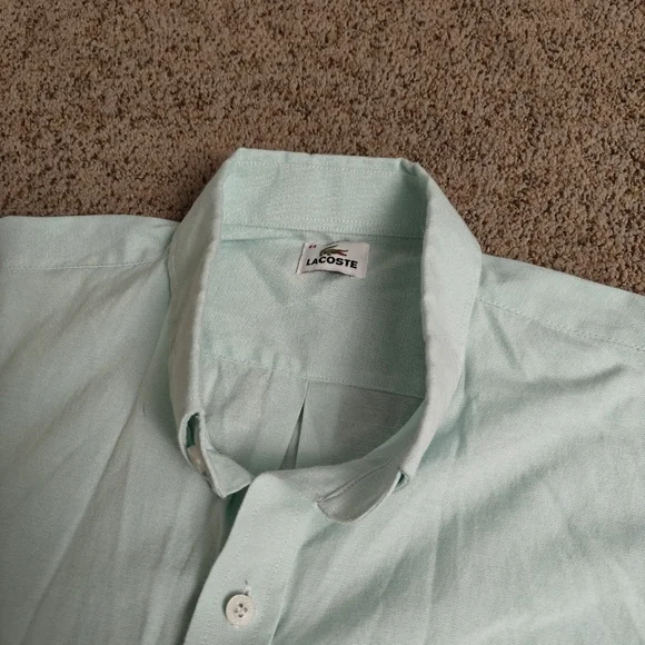Lacoste Men's  long sleeves Cotton  Shirt | green | Sz: 44/XL - Picture 3 of 11